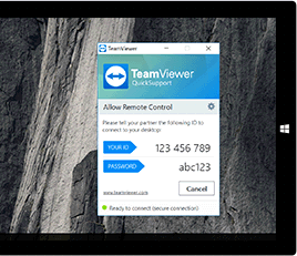 Use QuickSupport to get instant remote support without installation.