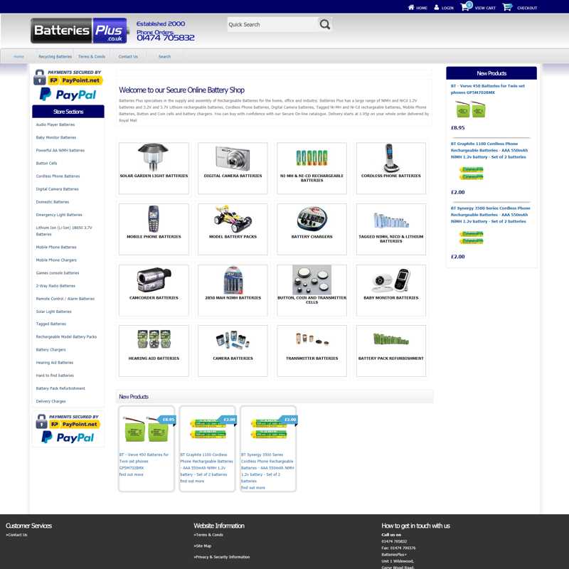 Website by Graphicz for Batteries Plus