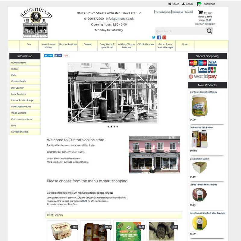 Website by Graphicz for Guntons