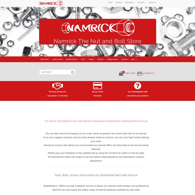 Website by Graphicz for Namrick