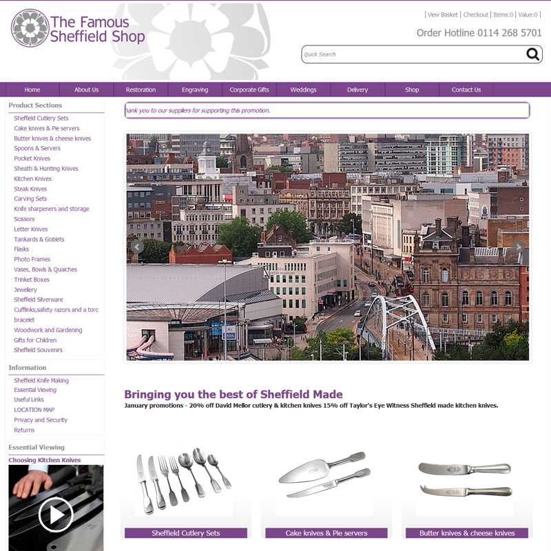 Website by Graphicz for Sheffield Made