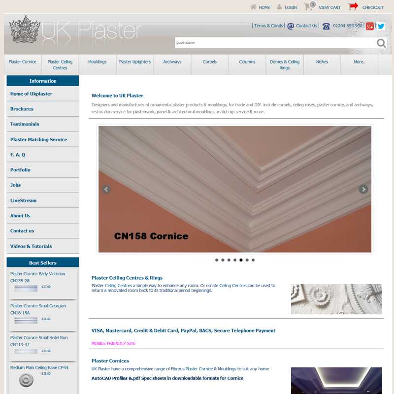 Website by Graphicz for UK Plaster